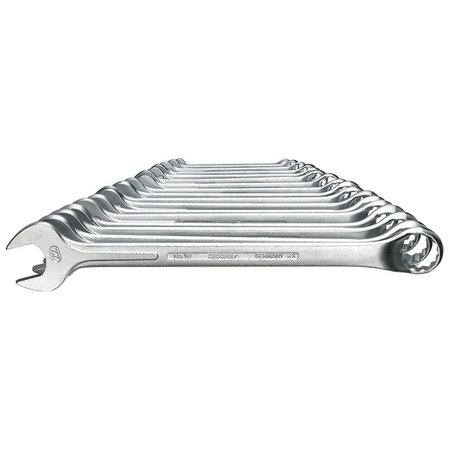 GEDORE Combination Wrench Set, 17 pcs., 6-22mm, Offset: 10 Degrees 1 B-017